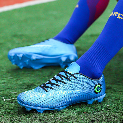 Men's Microfiber Professional Football Shoes for Athletes